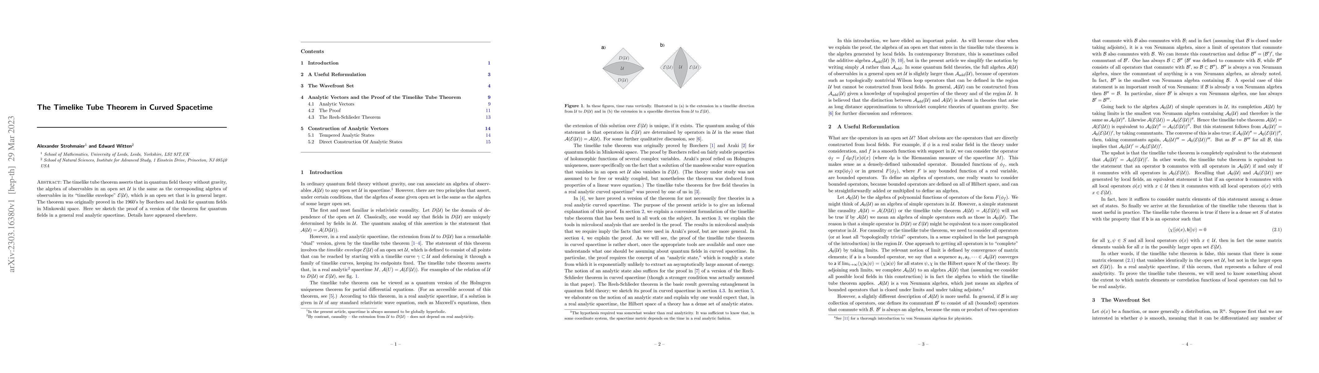Thumbnail for The Timelike Tube Theorem in Curved Spacetime
