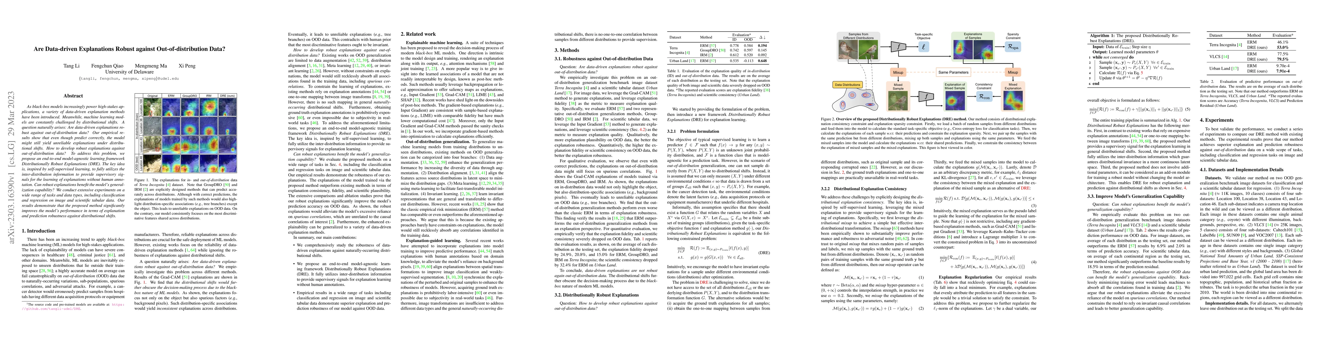 Thumbnail for Are Data-driven Explanations Robust against Out-of-distribution Data?
