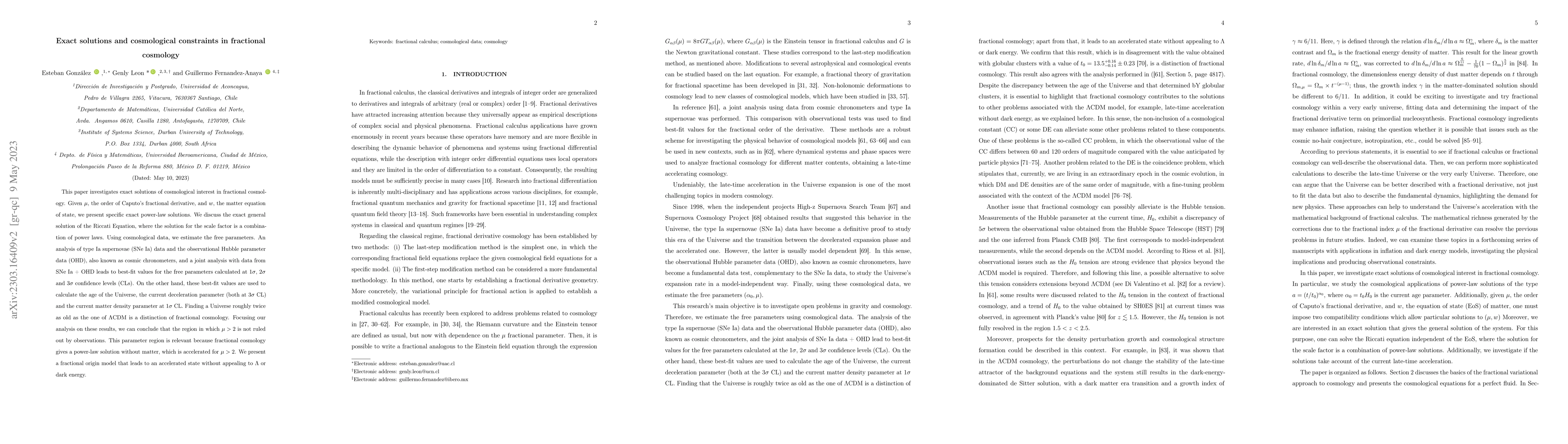 Thumbnail for Exact solutions and cosmological constraints in fractional cosmology