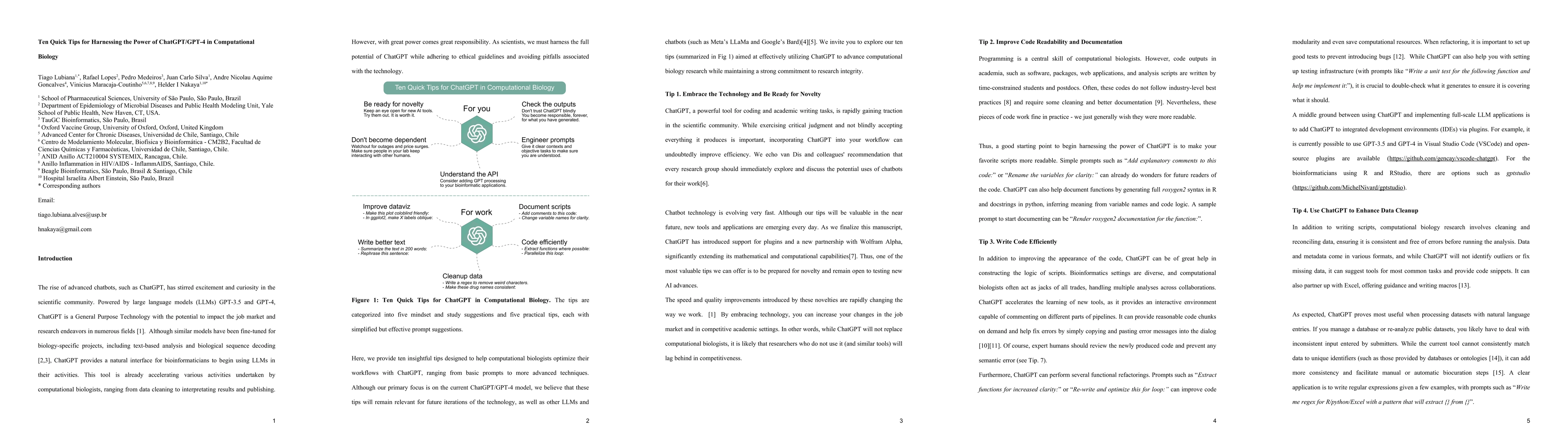Thumbnail for Ten Quick Tips for Harnessing the Power of ChatGPT/GPT-4 in
  Computational Biology