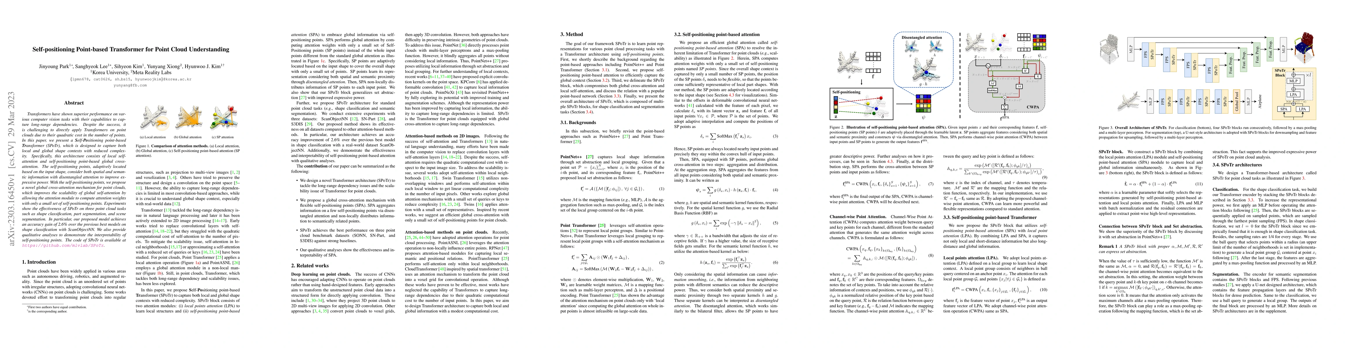 Thumbnail for Self-positioning Point-based Transformer for Point Cloud Understanding