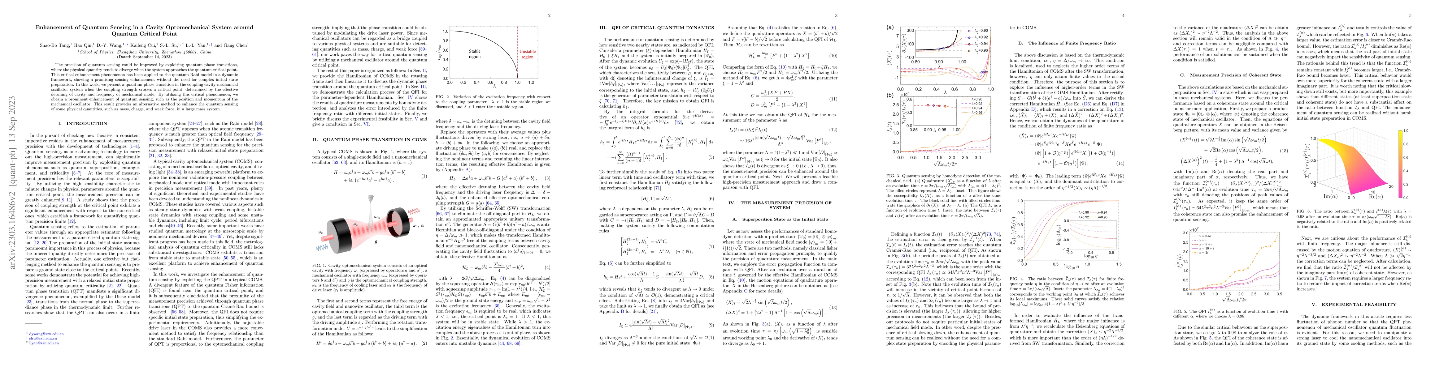 Thumbnail for Enhancement of Quantum Sensing in a Cavity Optomechanical System around
  Quantum Critical Point