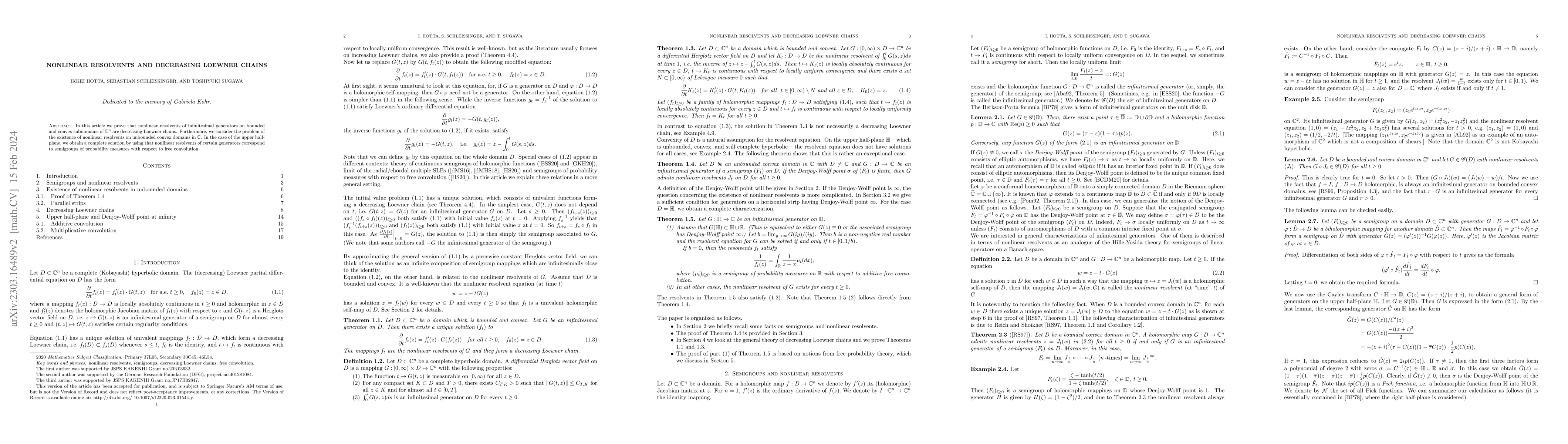 Thumbnail for Nonlinear resolvents and decreasing Loewner chains