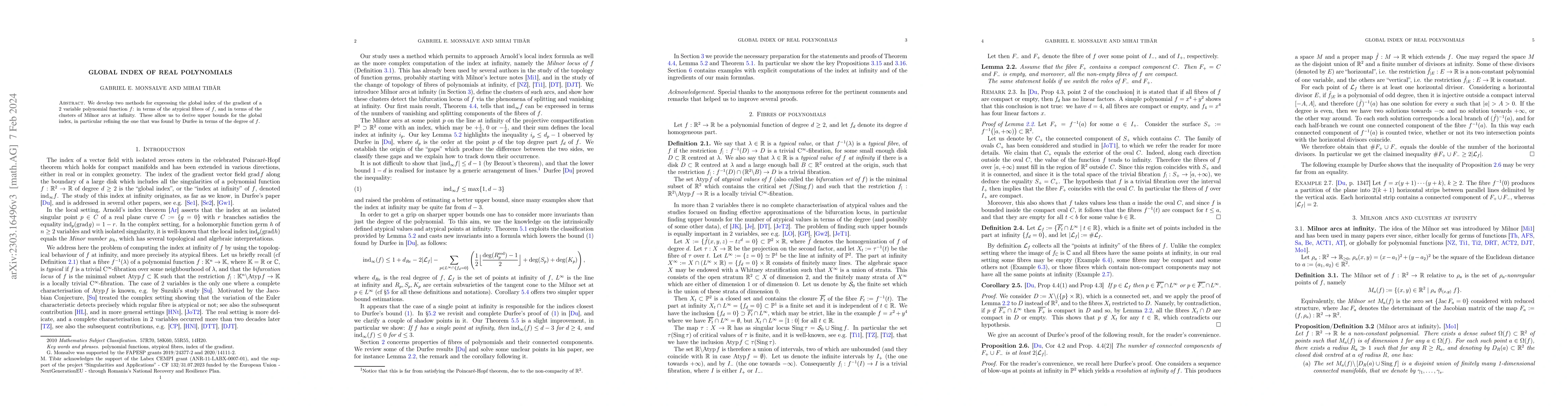 Thumbnail for Global index of real polynomials