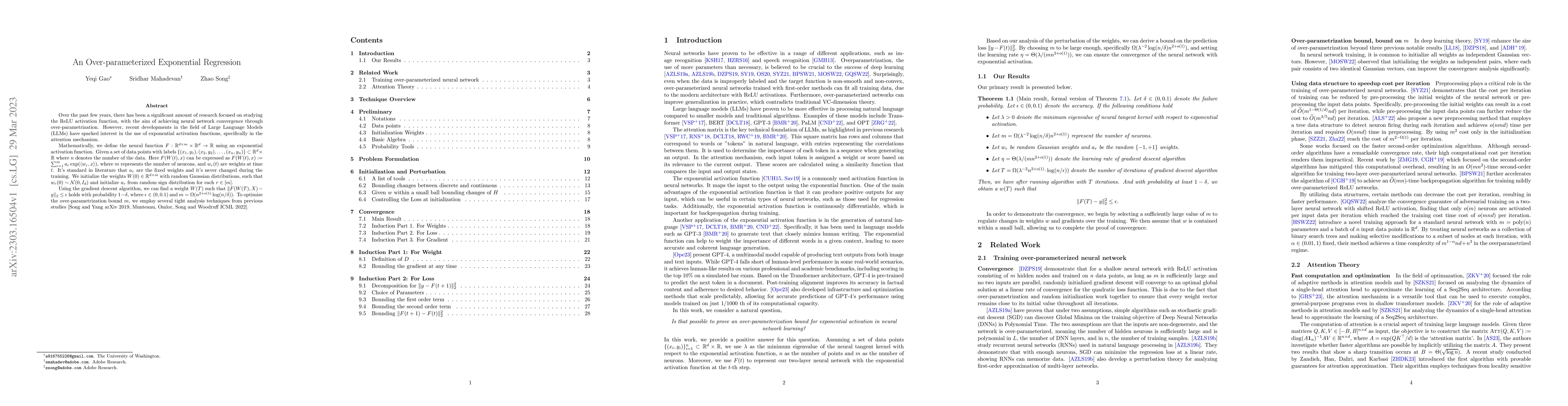 Thumbnail for An Over-parameterized Exponential Regression