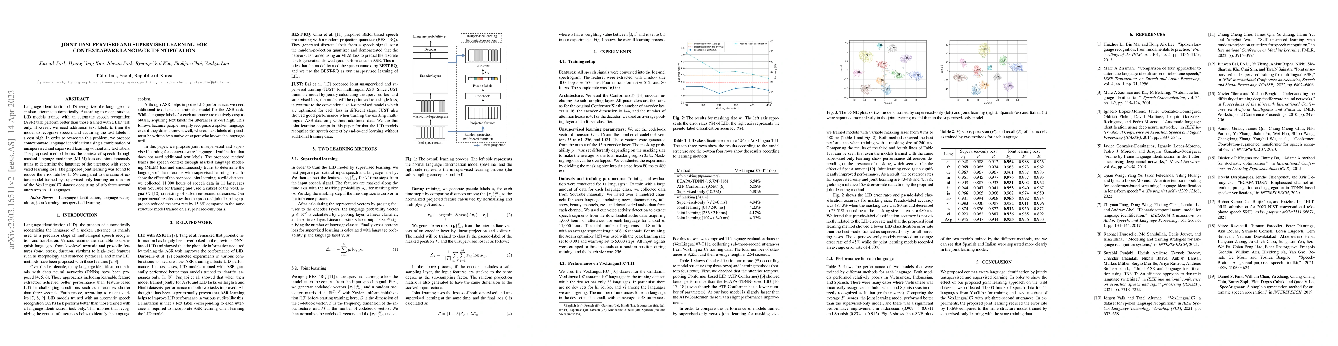 Thumbnail for Joint unsupervised and supervised learning for context-aware language
  identification