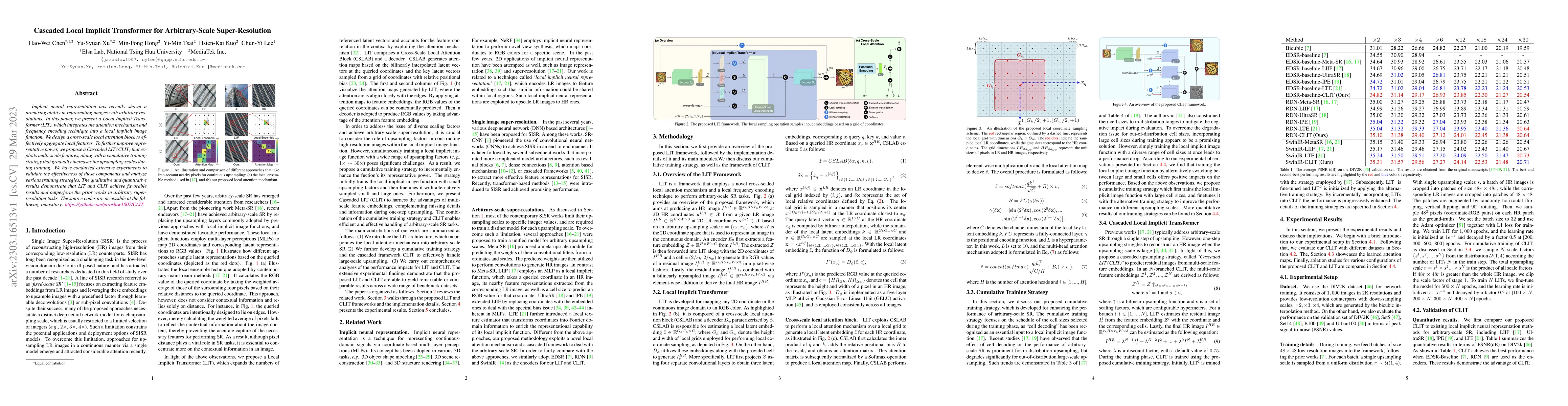 Thumbnail for Cascaded Local Implicit Transformer for Arbitrary-Scale Super-Resolution