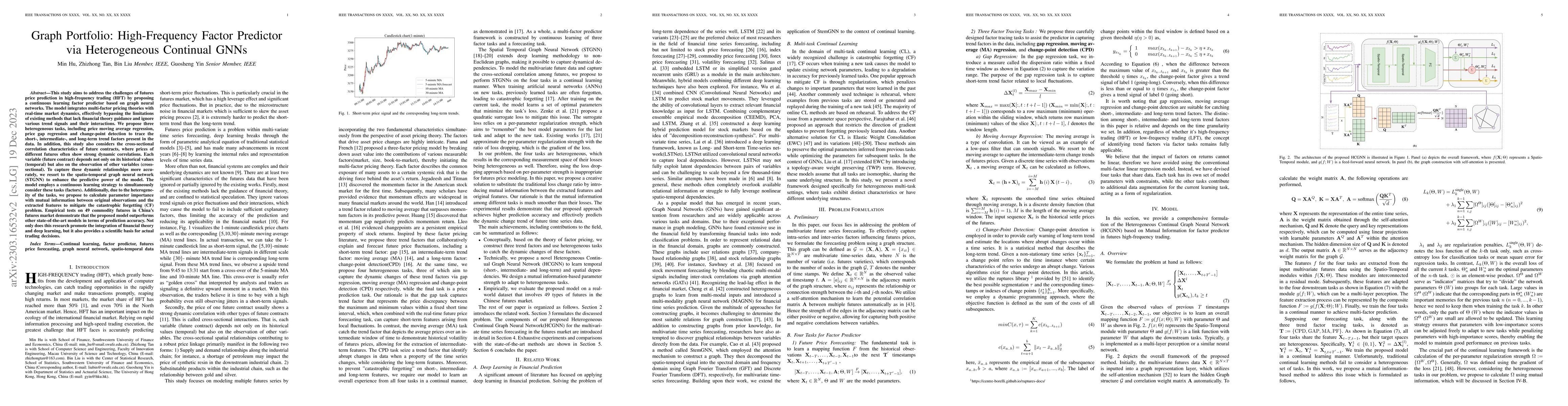 Thumbnail for Futures Quantitative Investment with Heterogeneous Continual Graph
  Neural Network