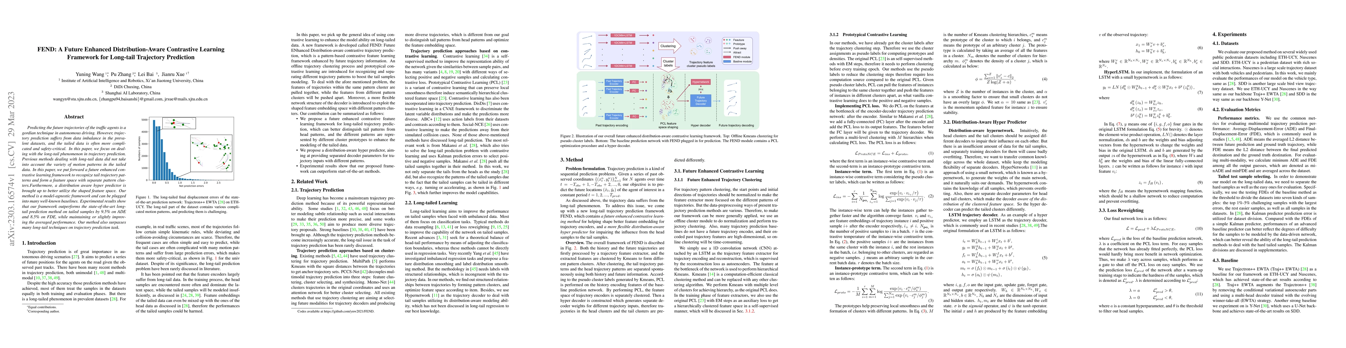 Thumbnail for FEND: A Future Enhanced Distribution-Aware Contrastive Learning
  Framework for Long-tail Trajectory Prediction