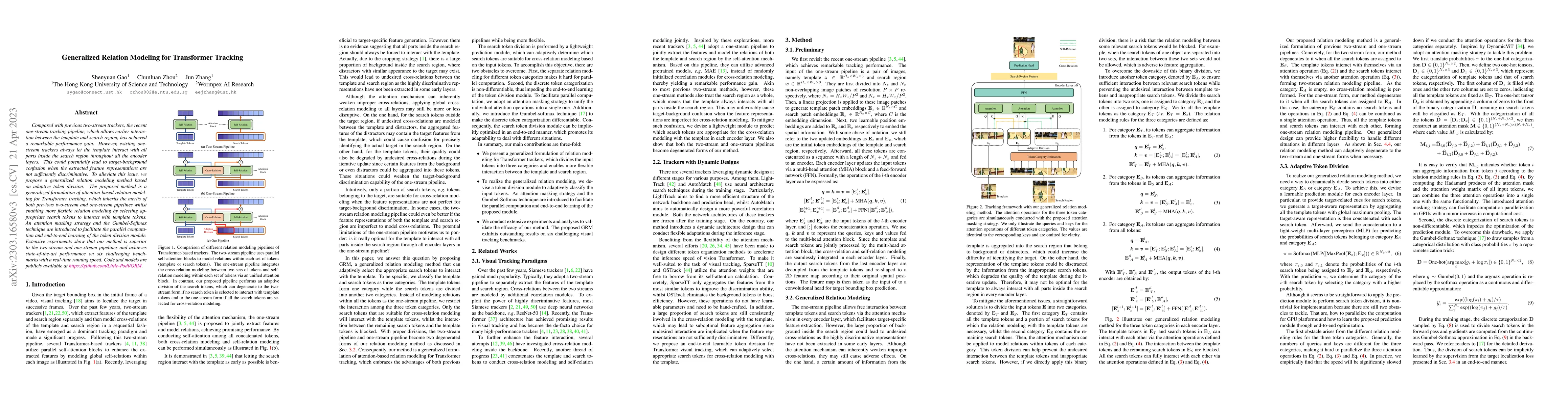 Thumbnail for Generalized Relation Modeling for Transformer Tracking