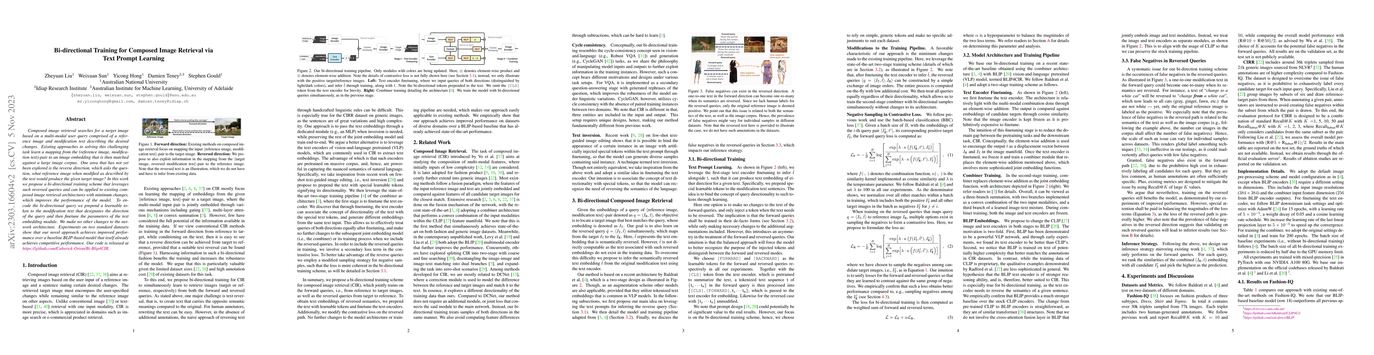 Thumbnail for Bi-directional Training for Composed Image Retrieval via Text Prompt
  Learning