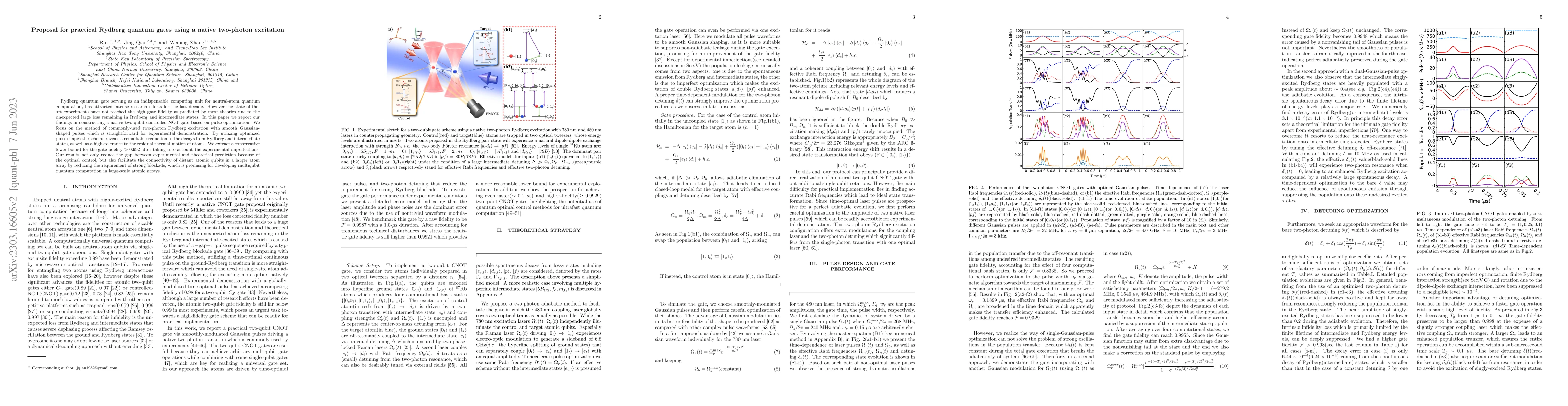 Thumbnail for Proposal for practical Rydberg quantum gates using a native two-photon
  excitation