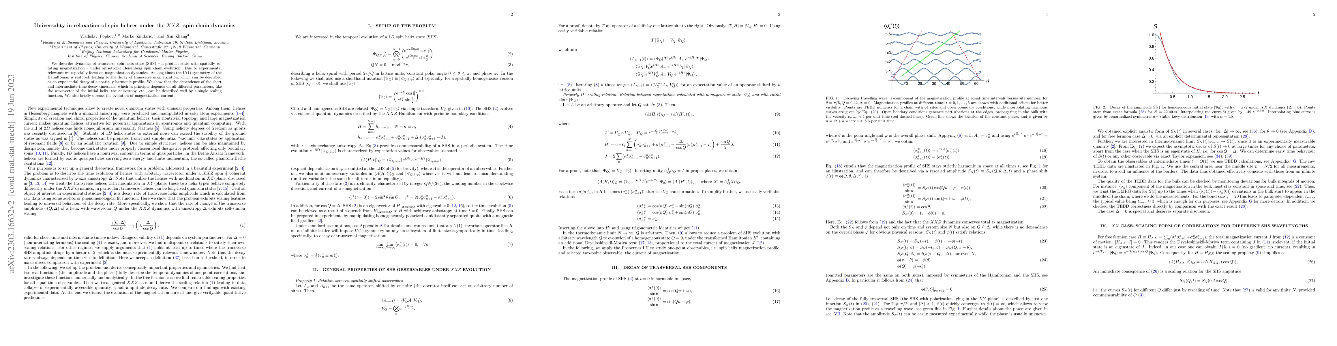 Thumbnail for Universality in relaxation of spin helices under the $XXZ$- spin chain
  dynamics