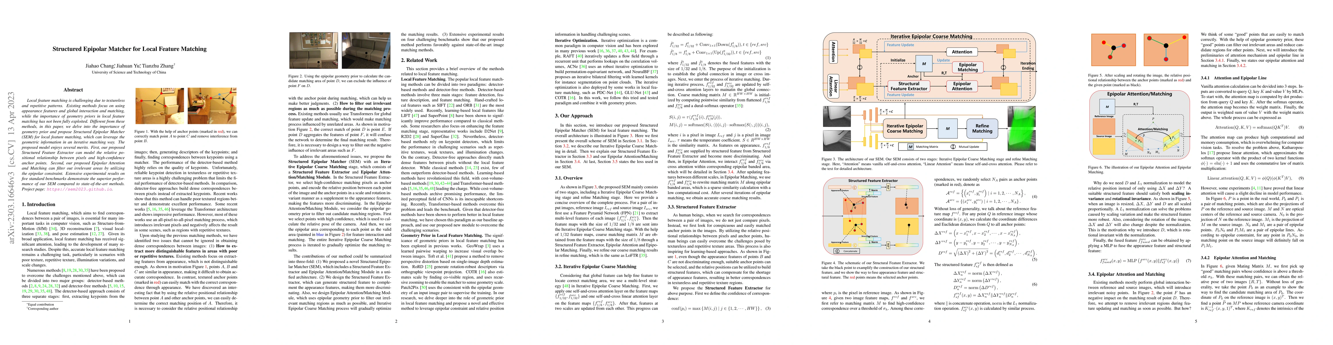 Thumbnail for Structured Epipolar Matcher for Local Feature Matching