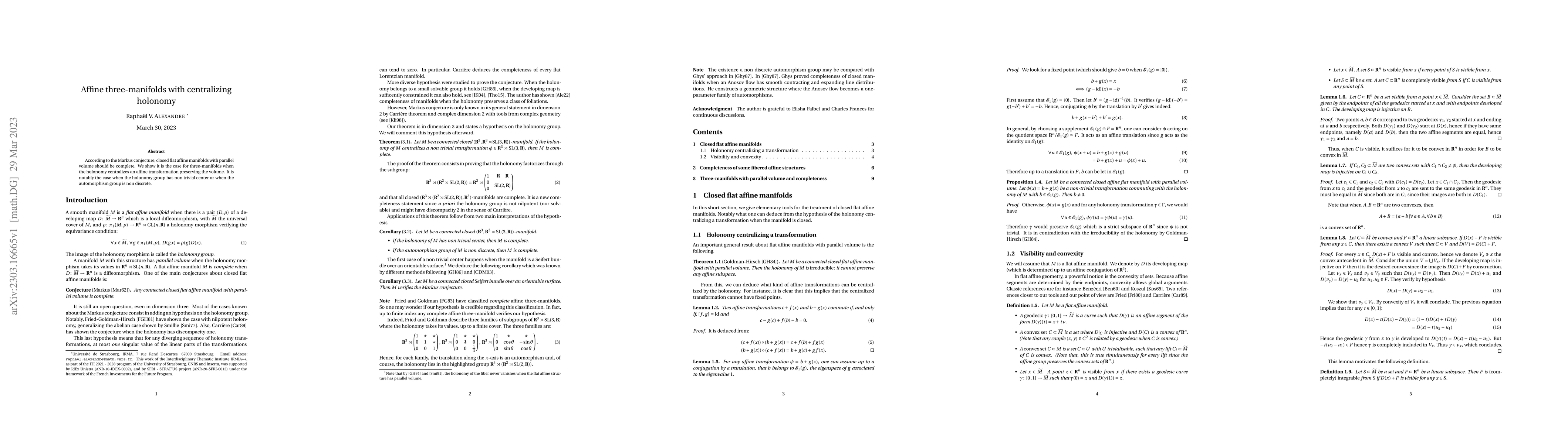 Thumbnail for Affine three-manifolds with centralizing holonomy