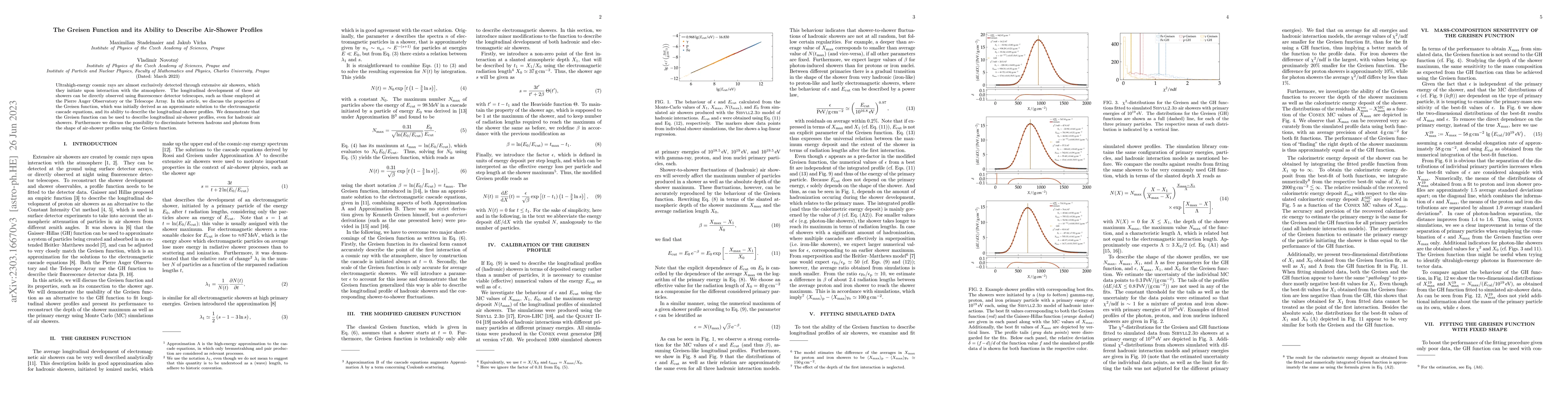 Thumbnail for The Greisen Function and its Ability to Describe Air-Shower Profiles