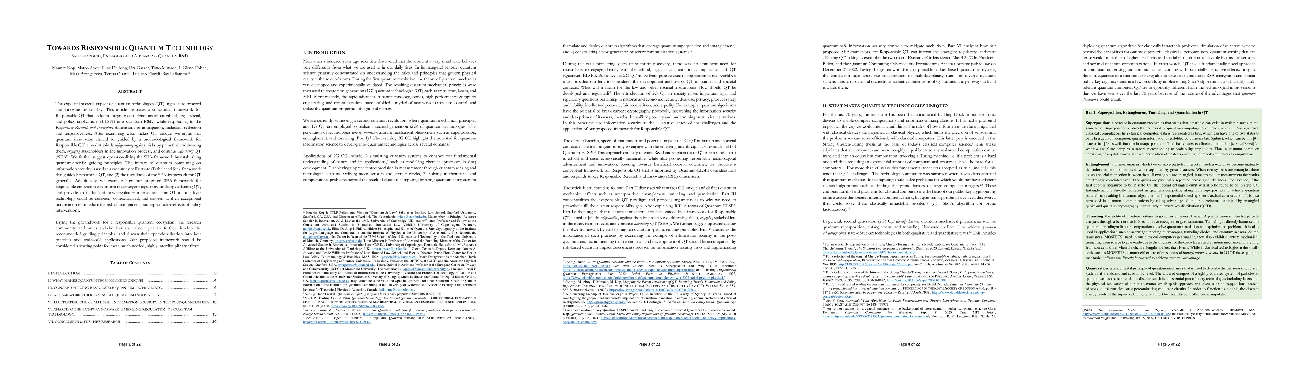 Thumbnail for Towards responsible quantum technology, safeguarding, engaging and
  advancing Quantum R&D
