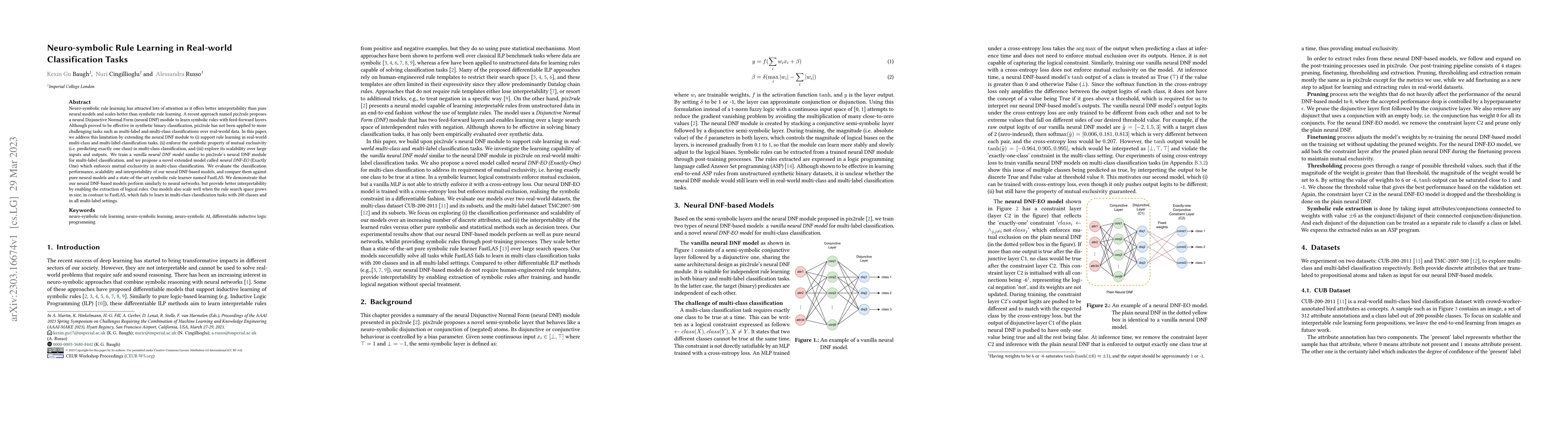 Thumbnail for Neuro-symbolic Rule Learning in Real-world Classification Tasks