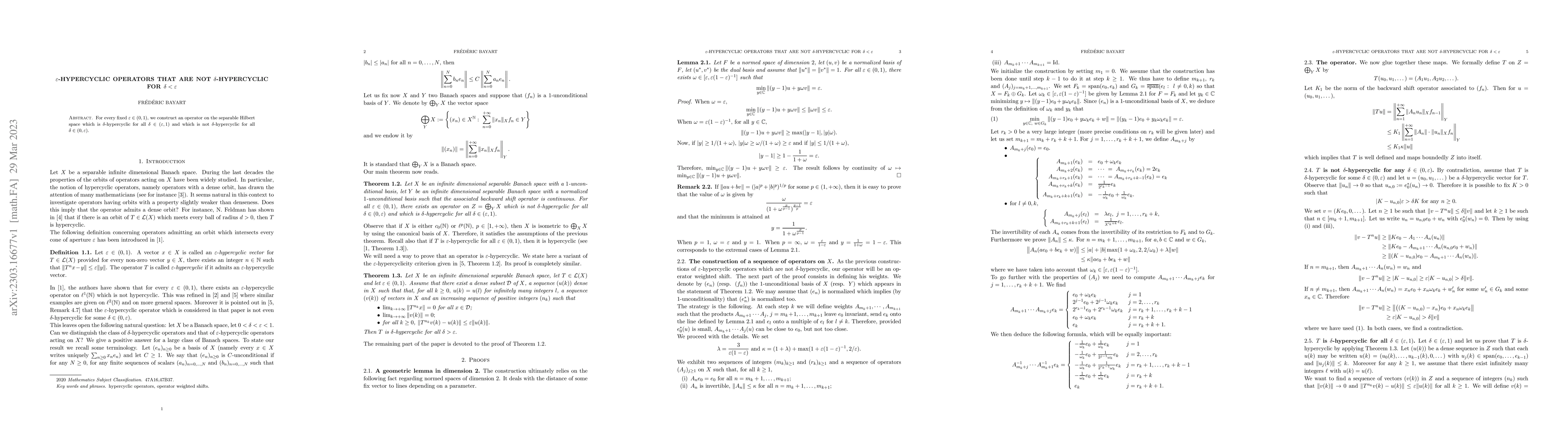Thumbnail for $\epsilon$-hypercyclic operators that are not $\delta$-hypercyclic for
  $\delta$ < $\epsilon$