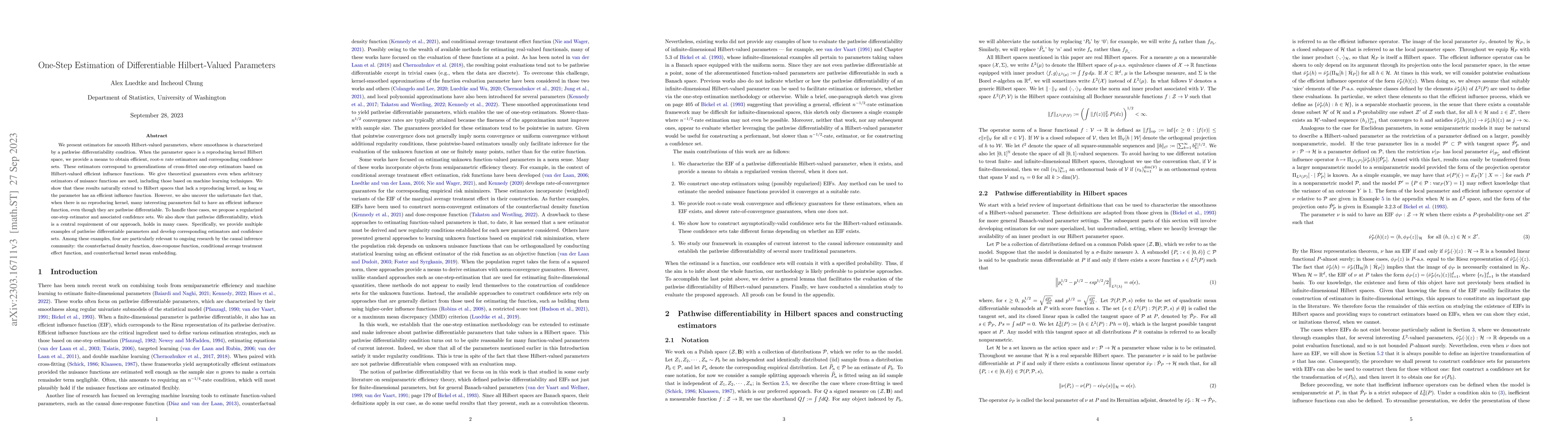 Thumbnail for One-Step Estimation of Differentiable Hilbert-Valued Parameters