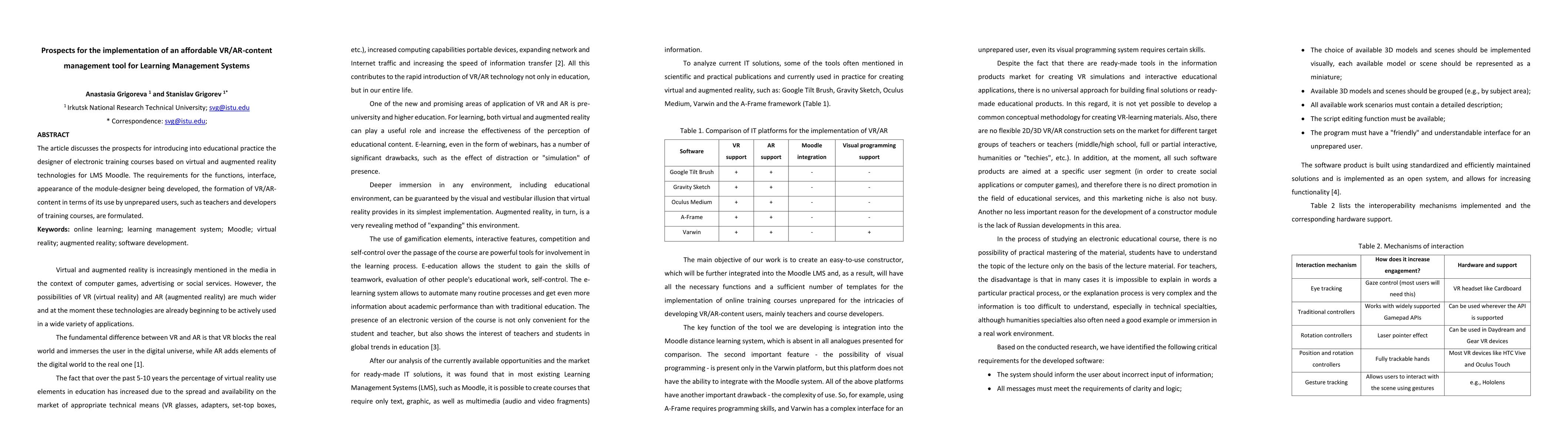 Thumbnail for Prospects for the implementation of an affordable VR/AR-content
  management tool for Learning Management Systems