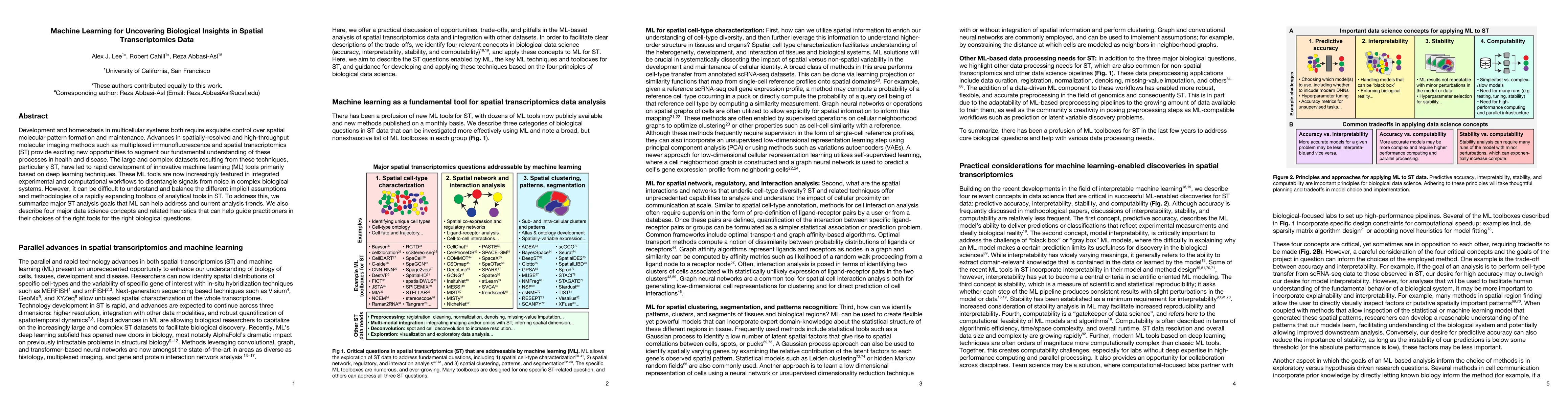 Thumbnail for Machine Learning for Uncovering Biological Insights in Spatial
  Transcriptomics Data