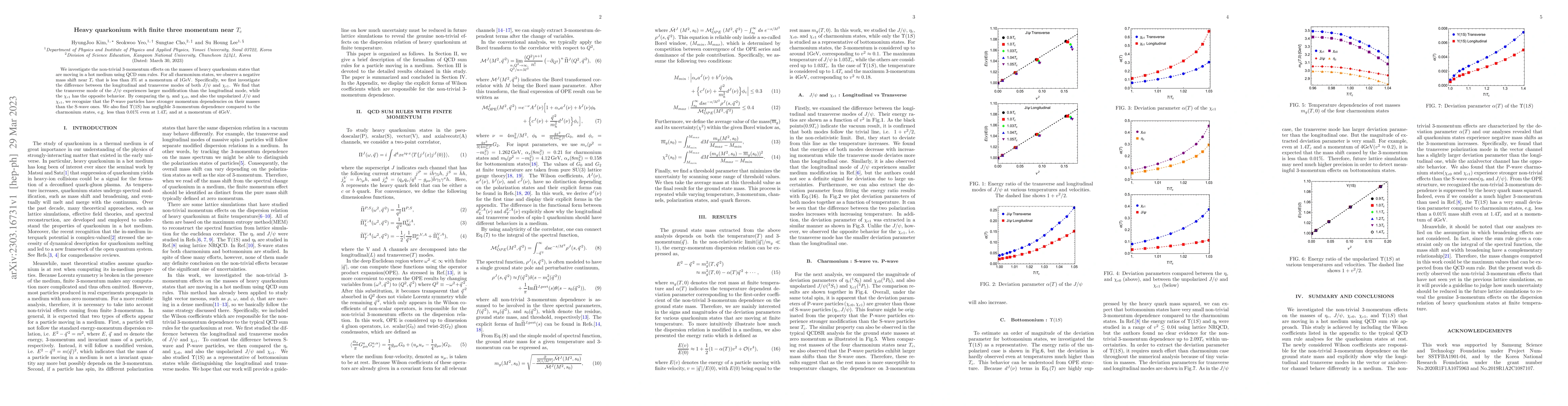 Thumbnail for Heavy quarkonium with finite three momentum near $T_c$