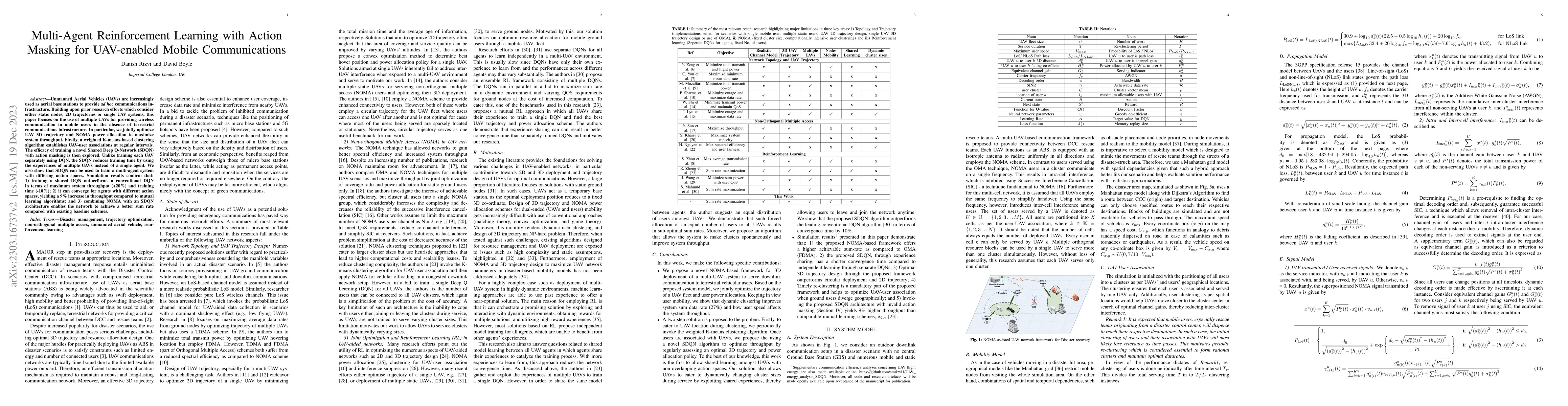 Thumbnail for Multi-Agent Reinforcement Learning with Action Masking for UAV-enabled
  Mobile Communications