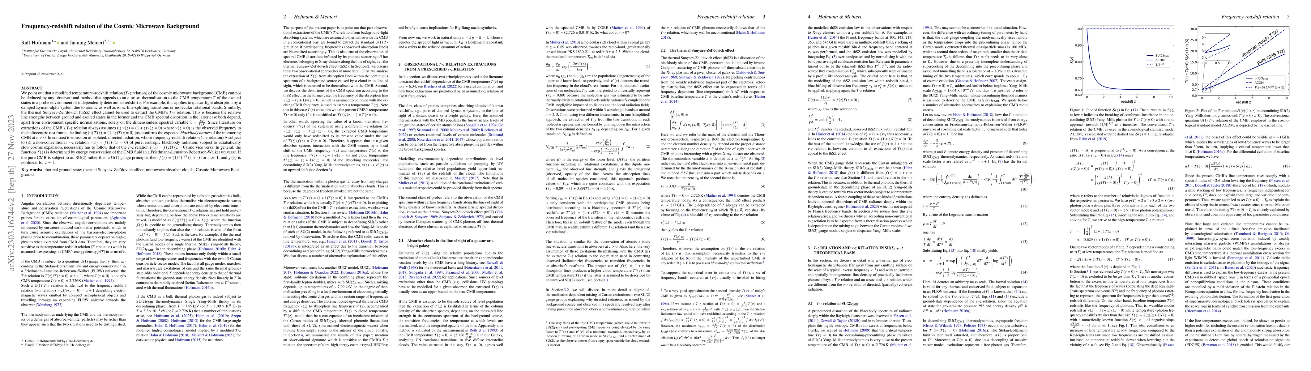 Thumbnail for Frequency-redshift relation of the Cosmic Microwave Background