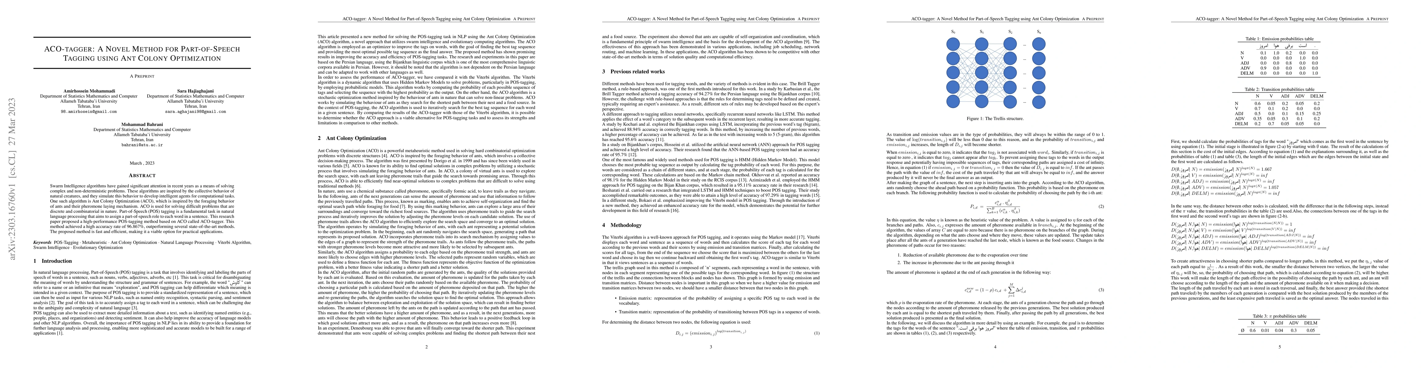 Thumbnail for ACO-tagger: A Novel Method for Part-of-Speech Tagging using Ant Colony
  Optimization