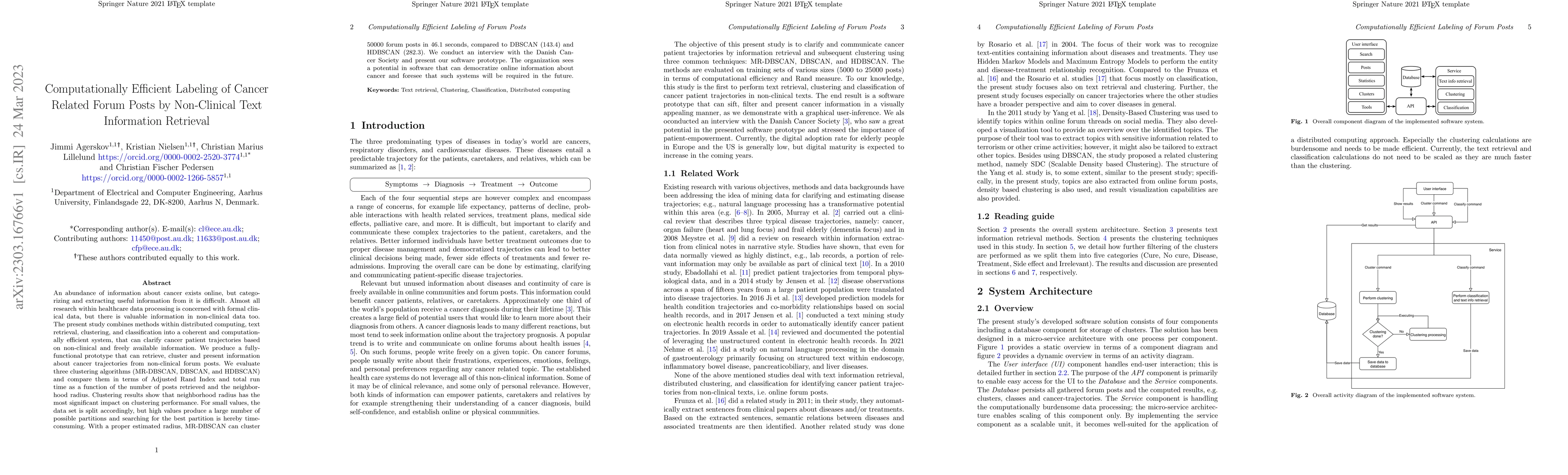 Thumbnail for Computationally Efficient Labeling of Cancer Related Forum Posts by
  Non-Clinical Text Information Retrieval