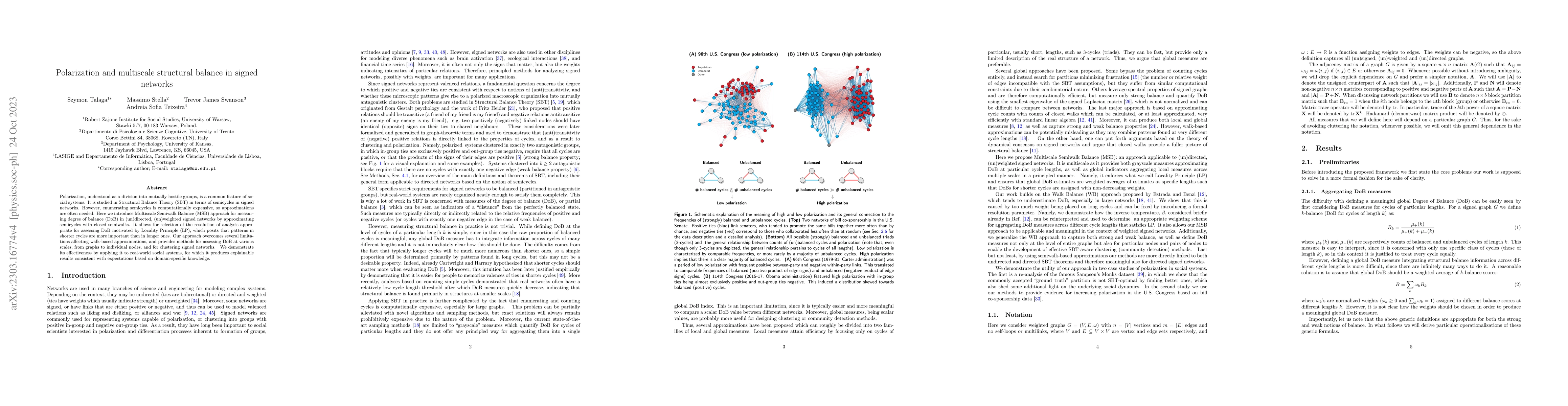 Thumbnail for Polarization and multiscale structural balance in signed networks