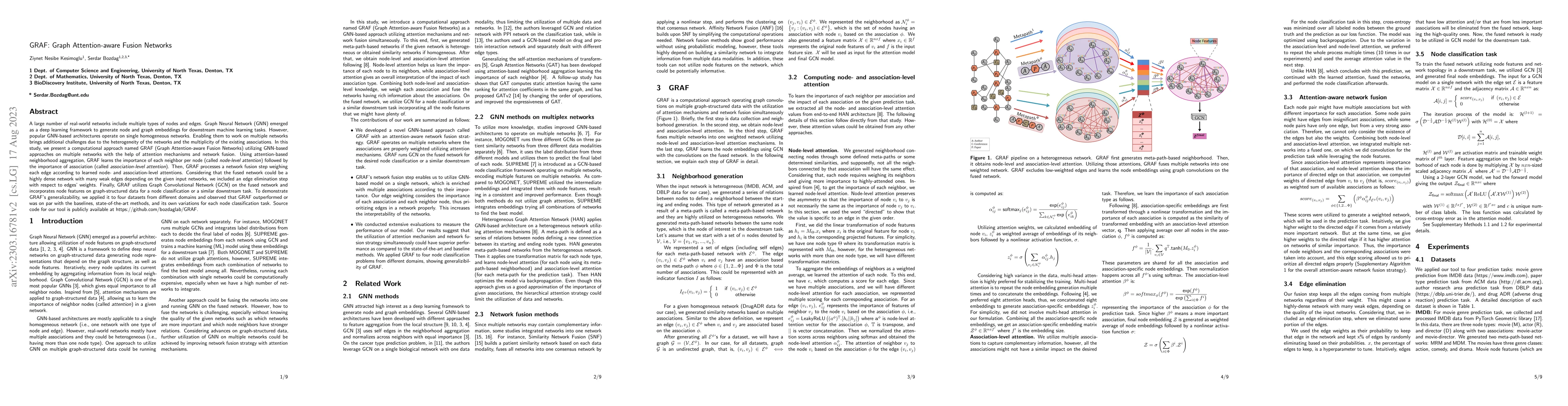 Thumbnail for GRAF: Graph Attention-aware Fusion Networks