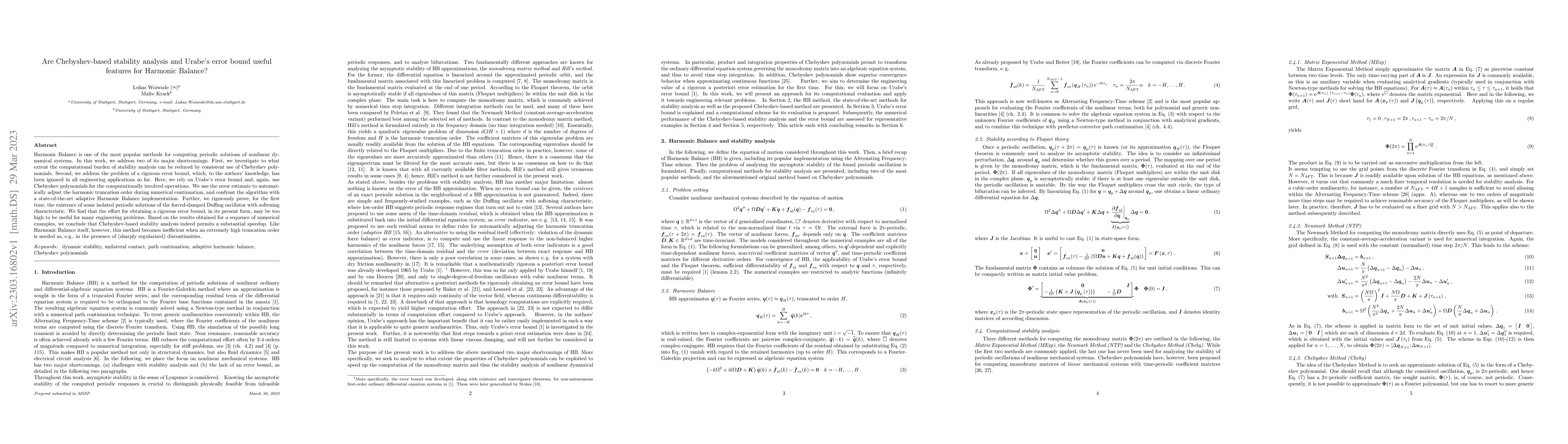 Thumbnail for Are Chebyshev-based stability analysis and Urabe's error bound useful
  features for Harmonic Balance?