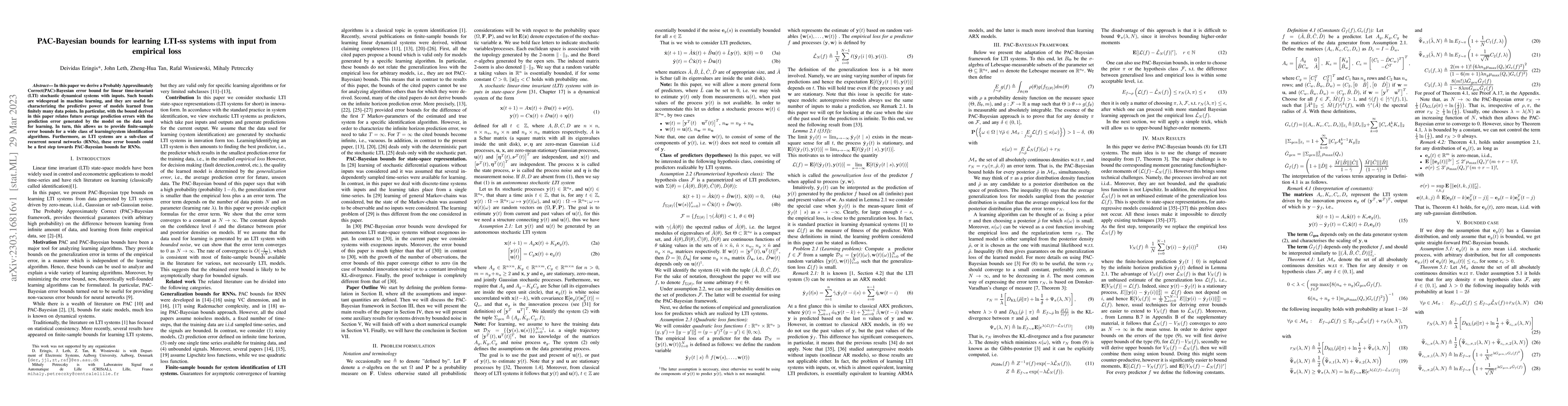 Thumbnail for PAC-Bayesian bounds for learning LTI-ss systems with input from
  empirical loss