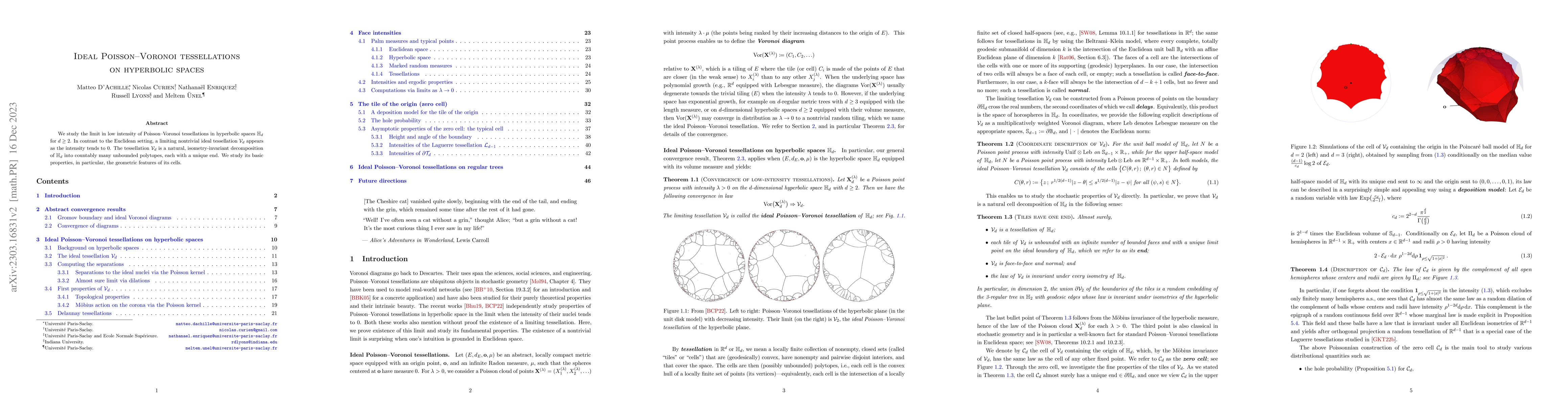 Thumbnail for Ideal Poisson-Voronoi tessellations on hyperbolic spaces