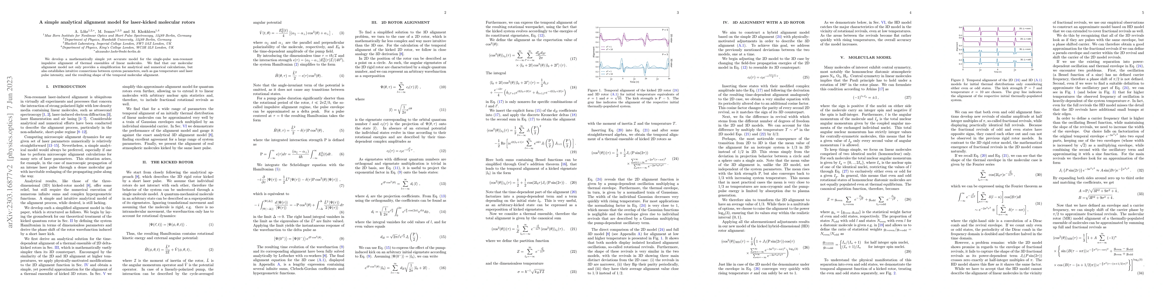 Thumbnail for A simple analytical alignment model for laser-kicked molecular rotors