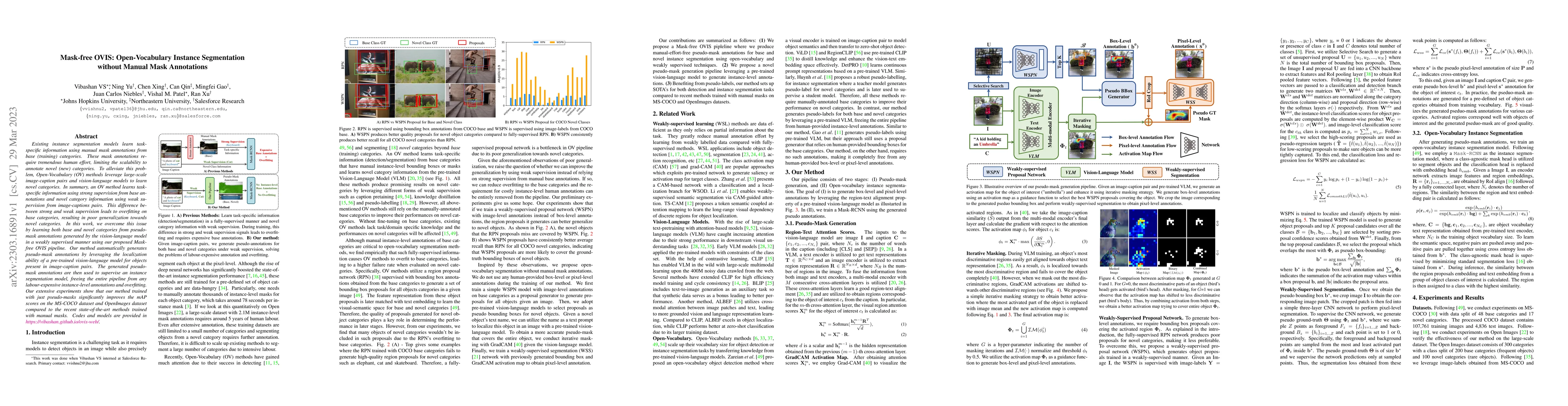 Thumbnail for Mask-free OVIS: Open-Vocabulary Instance Segmentation without Manual
  Mask Annotations