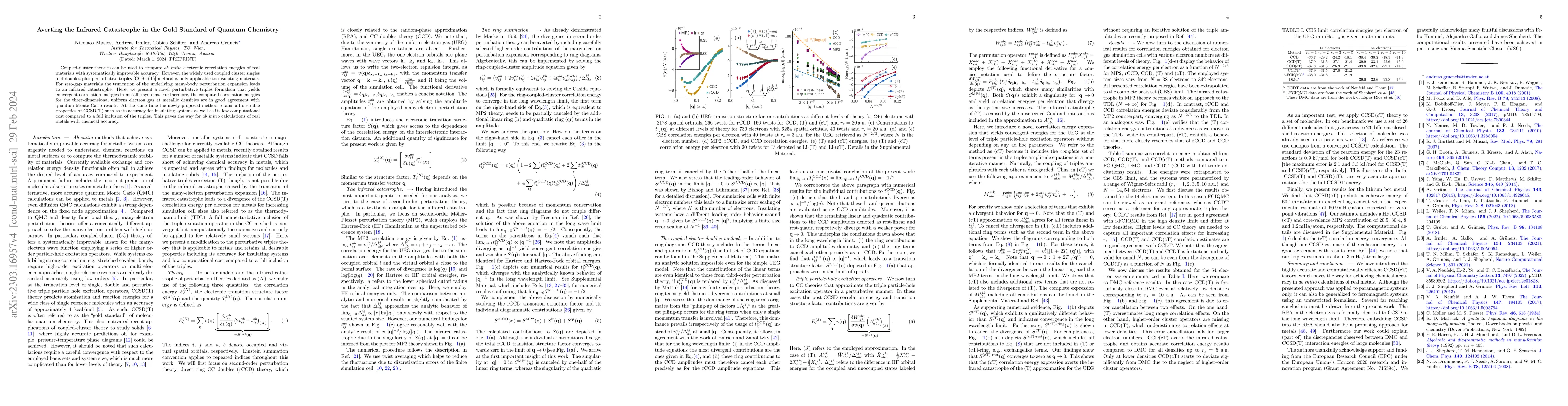 Thumbnail for Averting the infrared catastrophe in the gold standard of quantum
  chemistry