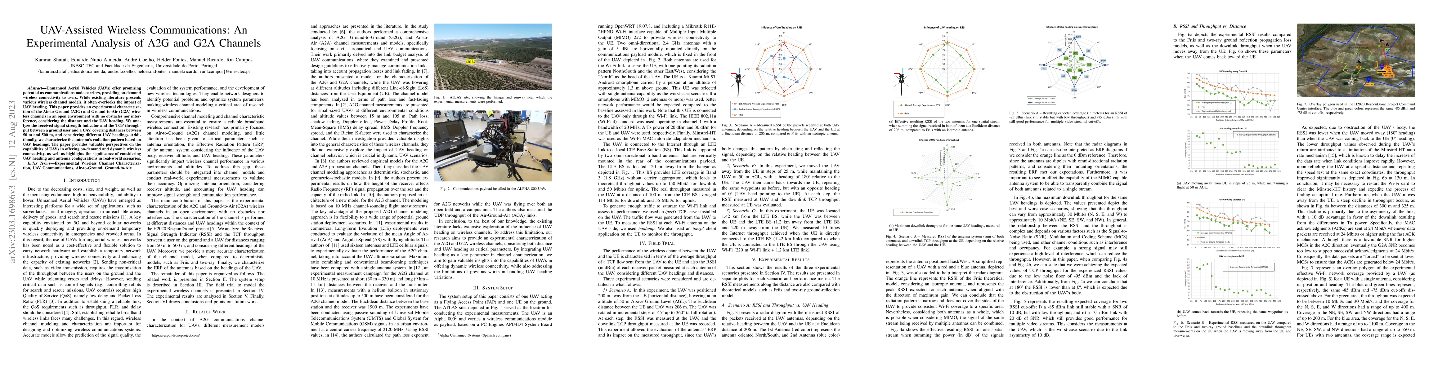 Thumbnail for UAV-Assisted Wireless Communications: An Experimental Analysis of A2G
  and G2A Channels