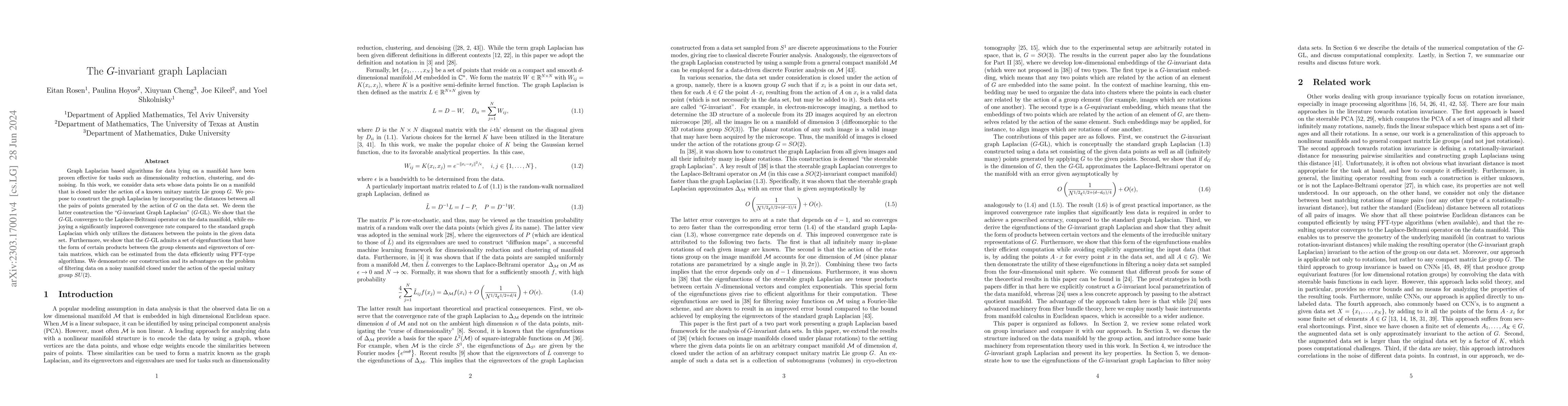 Thumbnail for The G-invariant graph Laplacian