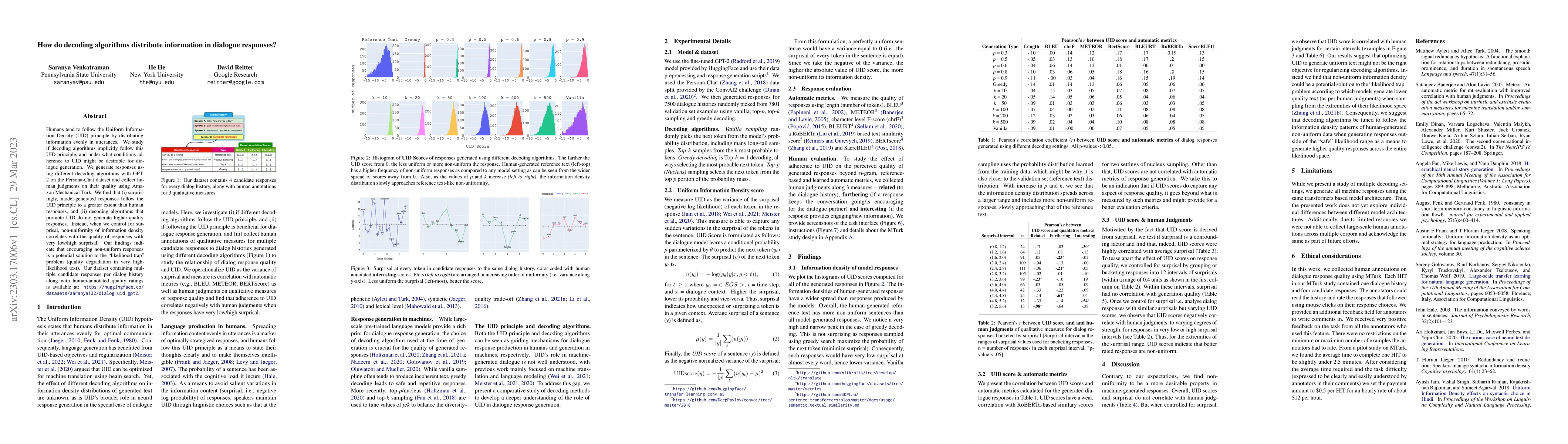 Thumbnail for How do decoding algorithms distribute information in dialogue responses?