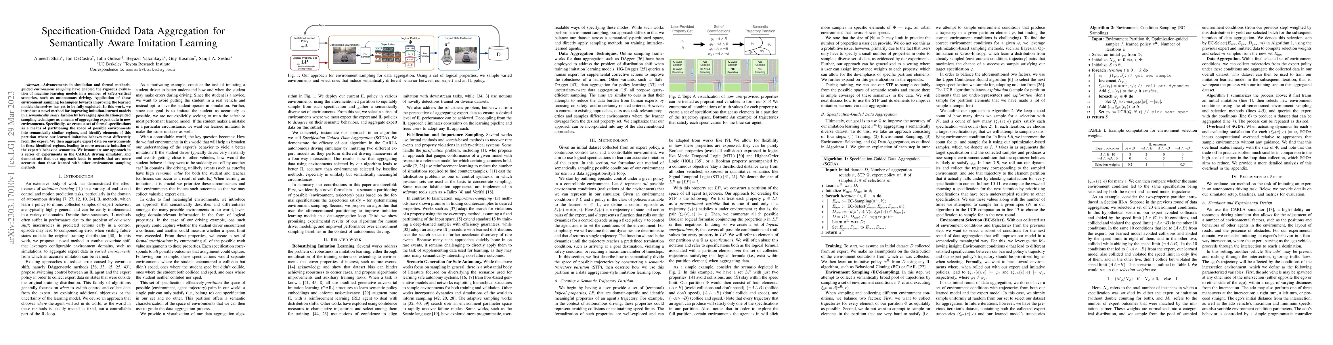 Thumbnail for Specification-Guided Data Aggregation for Semantically Aware Imitation
  Learning