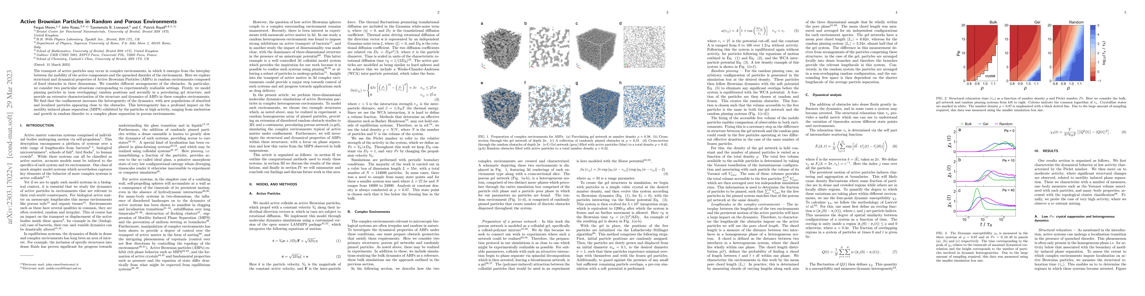 Thumbnail for Active Brownian Particles in Random and Porous Environments