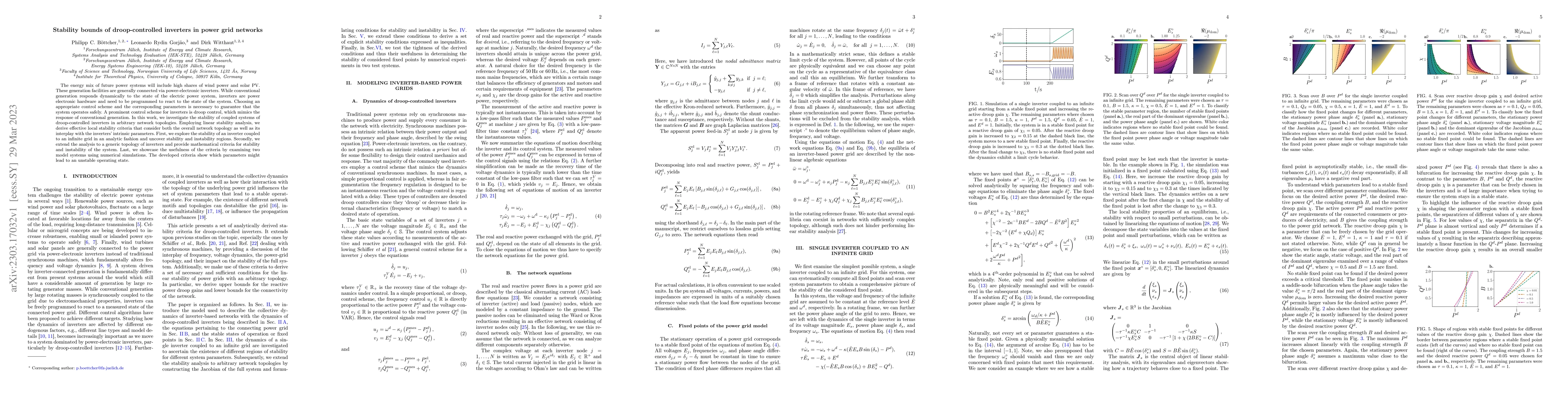 Thumbnail for Stability bounds of droop-controlled inverters in power grid networks