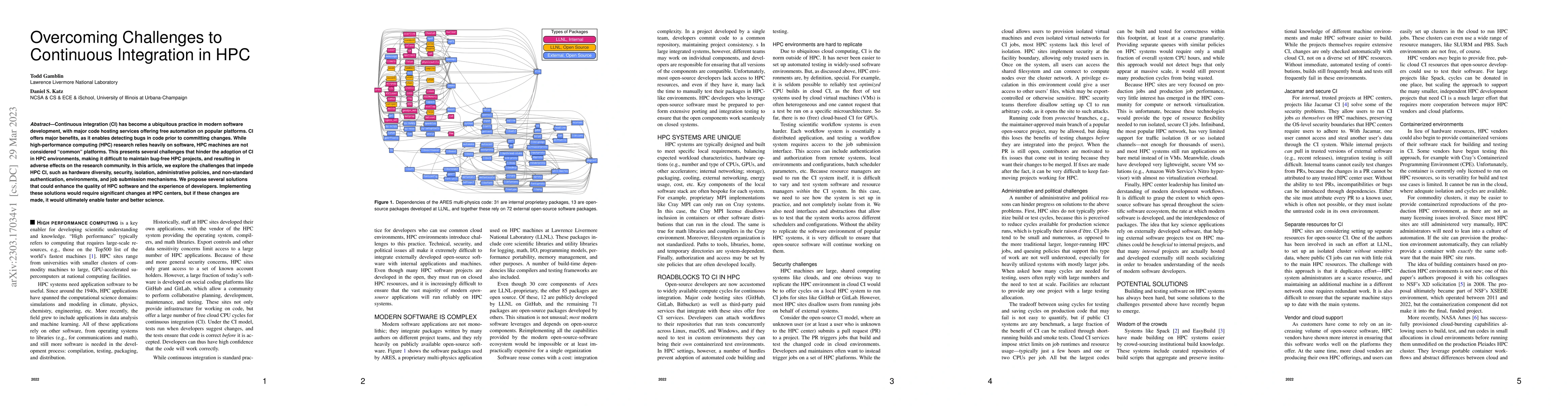 Thumbnail for Overcoming Challenges to Continuous Integration in HPC