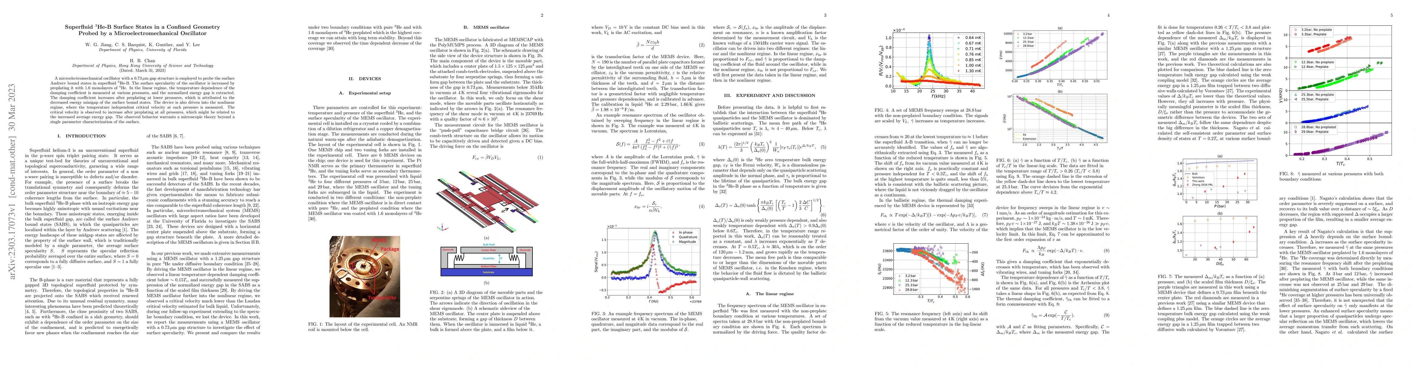 Thumbnail for Superfluid $^3$He-B Surface States in a Confined Geometry Probed by a
  Microelectromechanical Oscillator