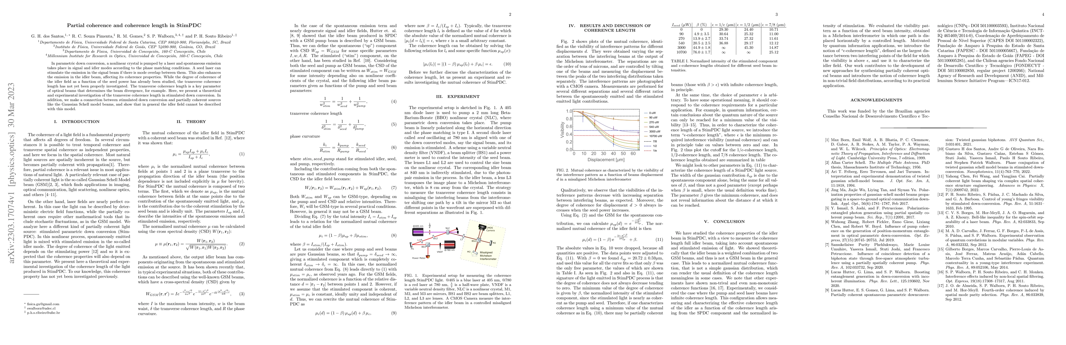 Thumbnail for Partial coherence and coherence length in StimPDC