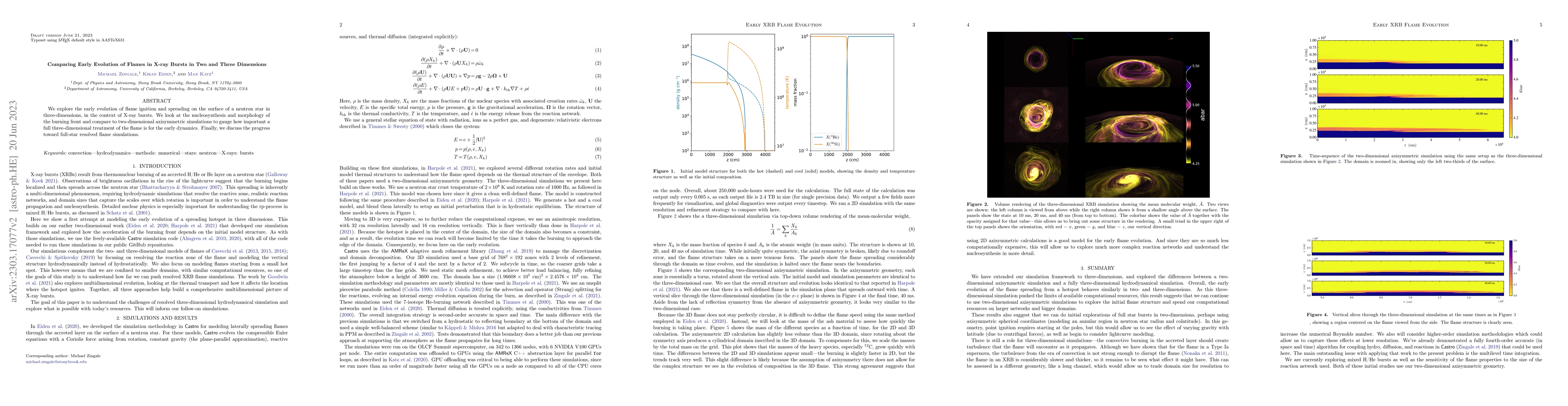 Thumbnail for Comparing Early Evolution of Flames in X-ray Bursts in Two and Three
  Dimensions