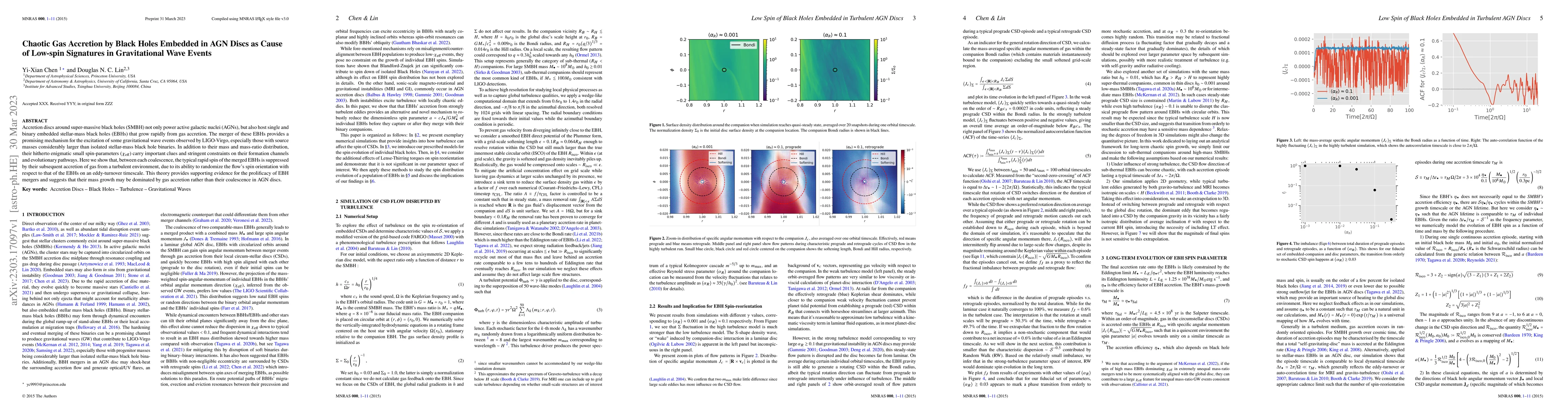 Thumbnail for Chaotic Gas Accretion by Black Holes Embedded in AGN Discs as Cause of
  Low-spin Signatures in Gravitational Wave Events
